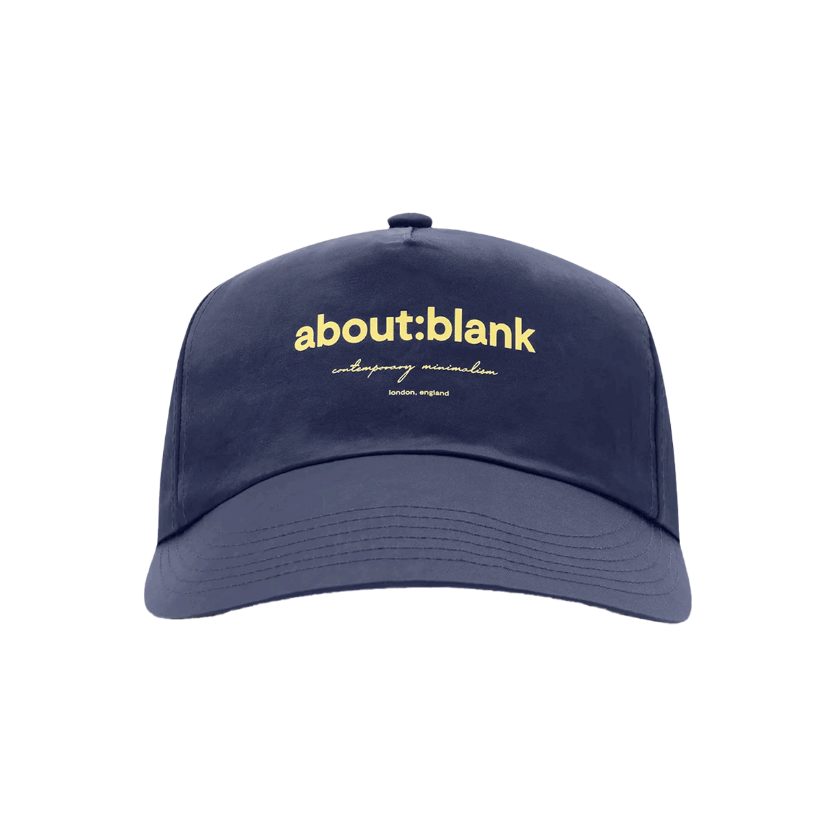 [KREAM 단독] 어바웃 블랭크 박스 캡 네이비 옐로우 - 26SS([KREAM 단독] About:Blank Box Cap Navy Yellow - 26SS)