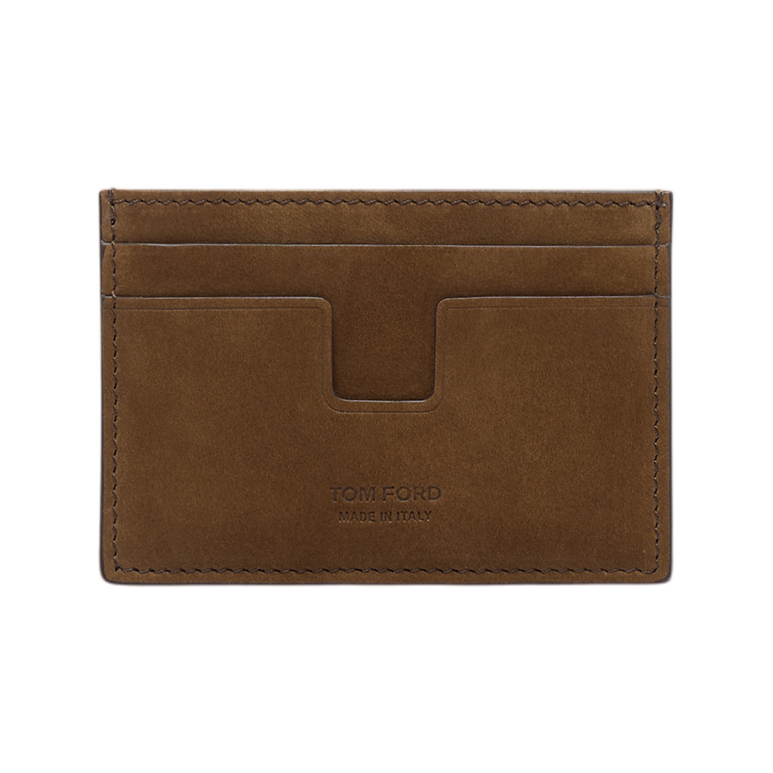 톰포드 누벅 T 라인 클래식 카드 홀더 올리브 브라운(Tom Ford Nubuck T Line Classic Card Holder Olive Brown)