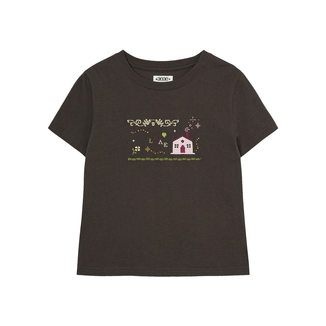 에이이에이이 스위트 홈 티 다크 브라운(AEAE Sweet Home Tee Dark Brown)