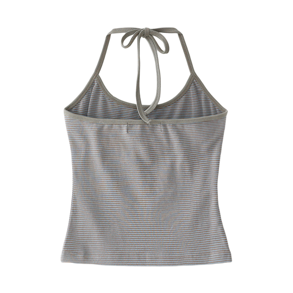 블루 선플라워 썬라인 스트라이프 홀터 탑 베이지(Blue Sunflower Sunline Stripe Halter Top Beige) - 3