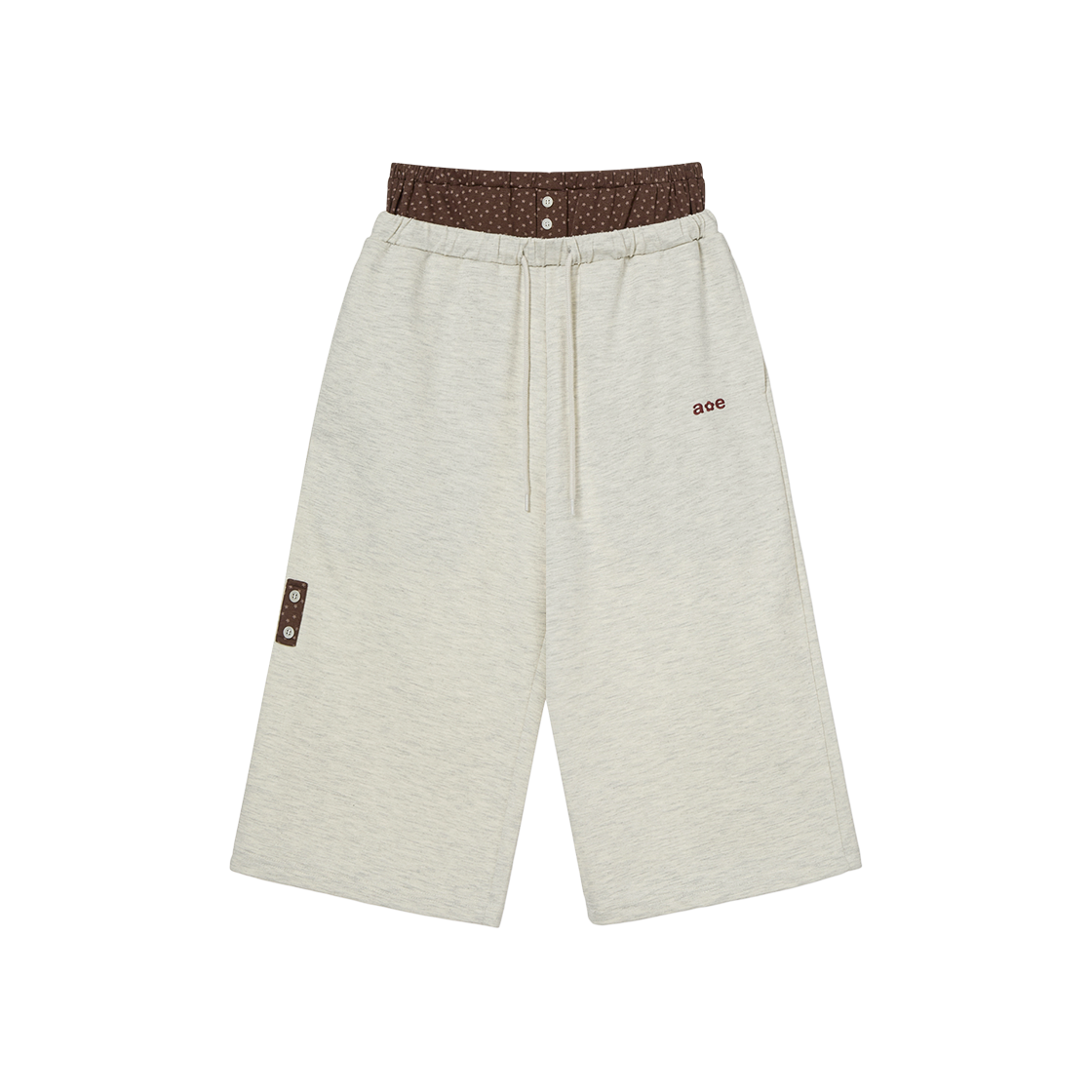 에이이에이이 브리프 레이어드 스웨트팬츠 오트밀(AEAE Briefs Layered Sweatpants Oatmeal)