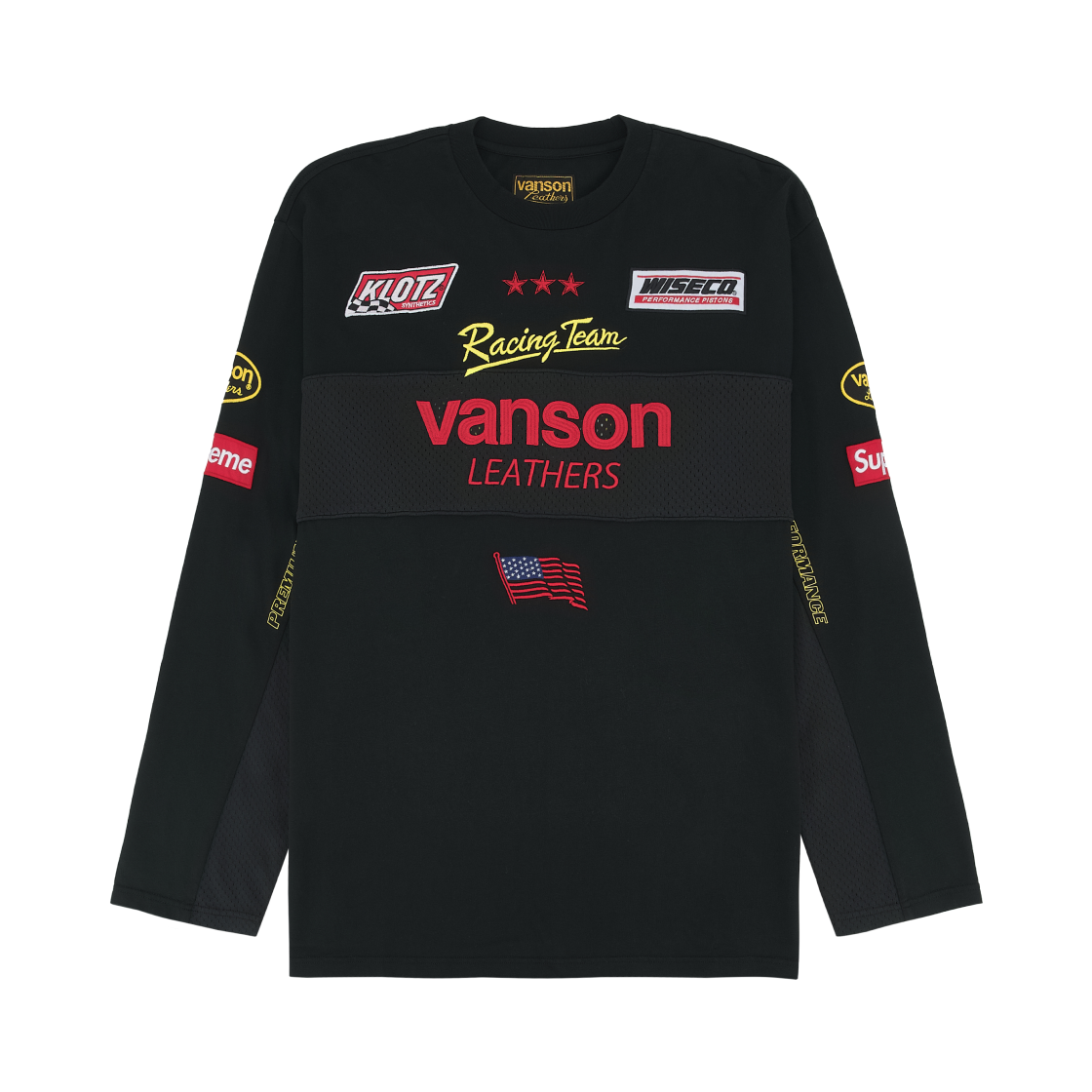 슈프림 x 밴슨 레더스 롱슬리브 탑 블랙 - 26SS(Supreme x Vanson Leathers L/S Top Black - 26SS)