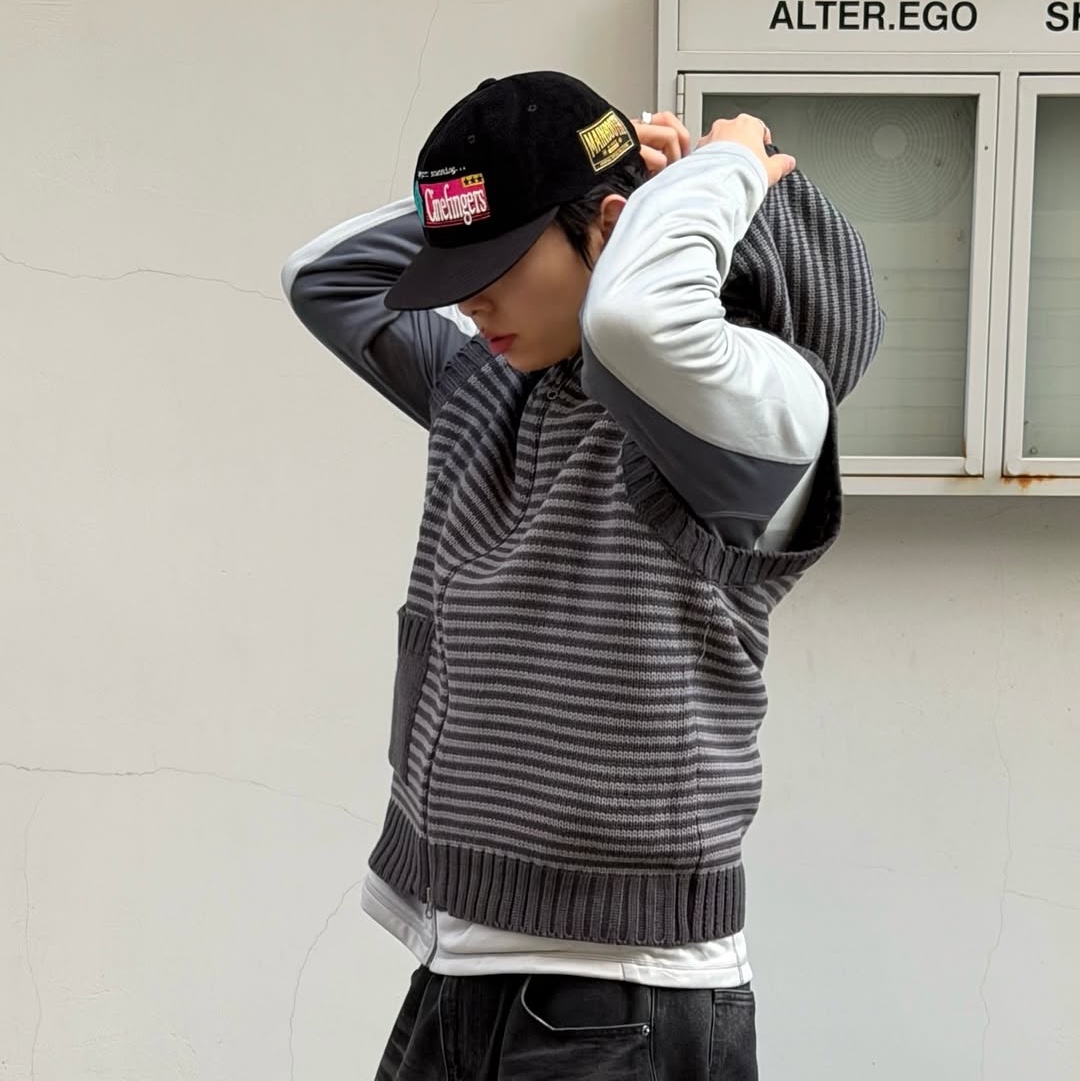 MAINBOOTH Cinefingers Ball Cap BLACK 착용 스타일 - 3