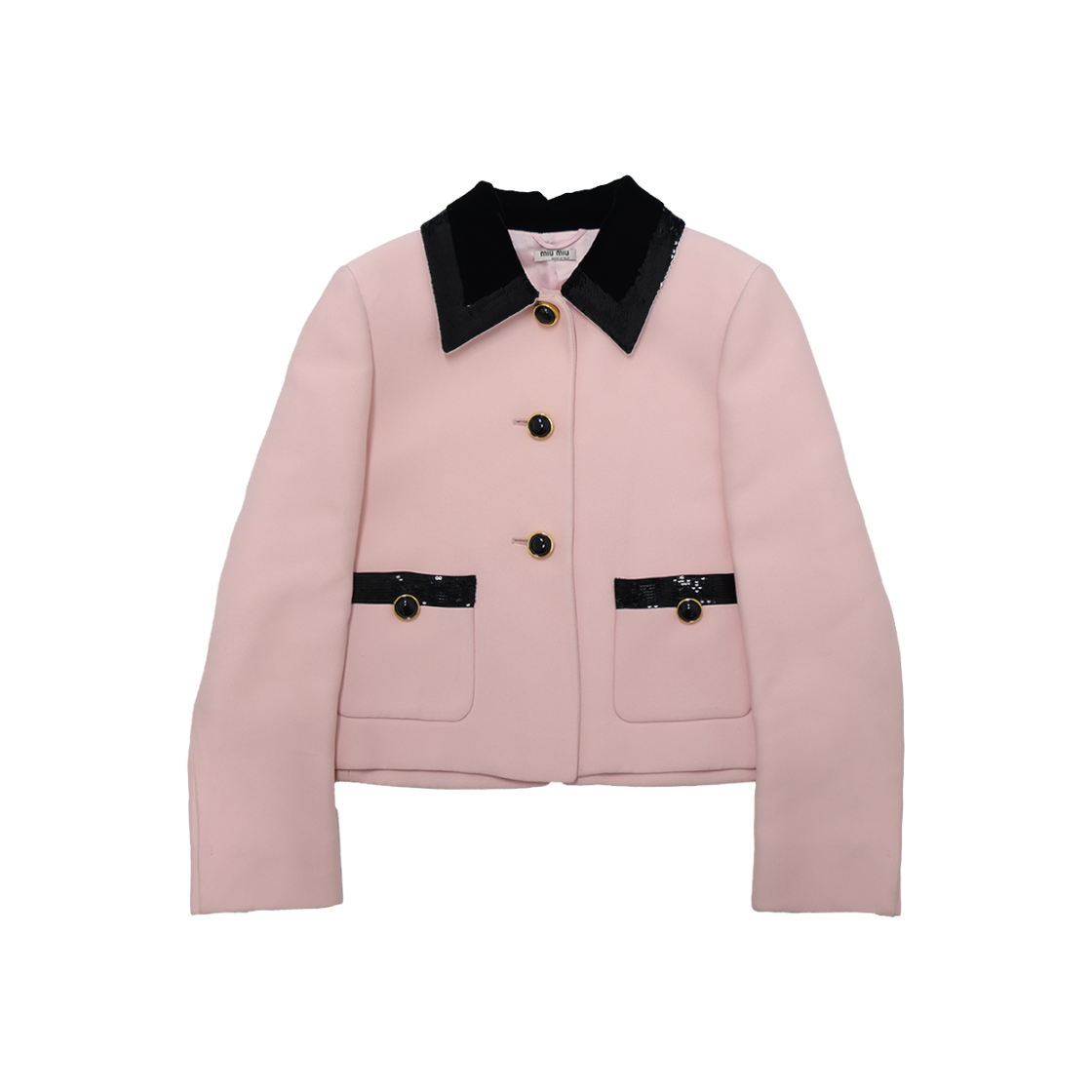 미우미우 MH1516 스팽글 케이디 재킷 핑크(Miu Miu MH1516 Sequin KD Jacket Pink)
