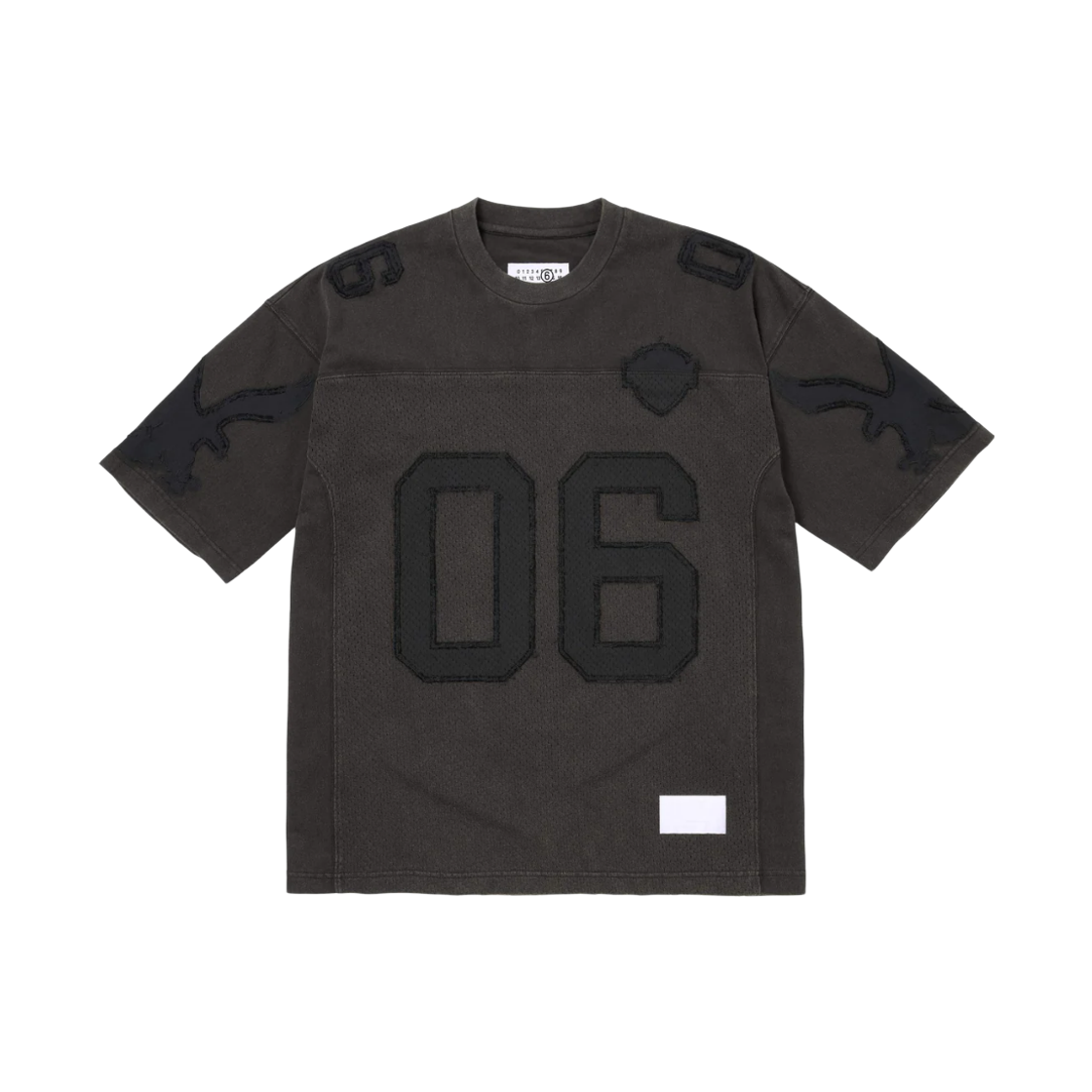 슈프림 x MM6 메종 마르지엘라 코튼 풋볼 저지 블랙 - 26SS(Supreme x MM6 Maison Margiela Cotton Football Jersey Black - 26SS)