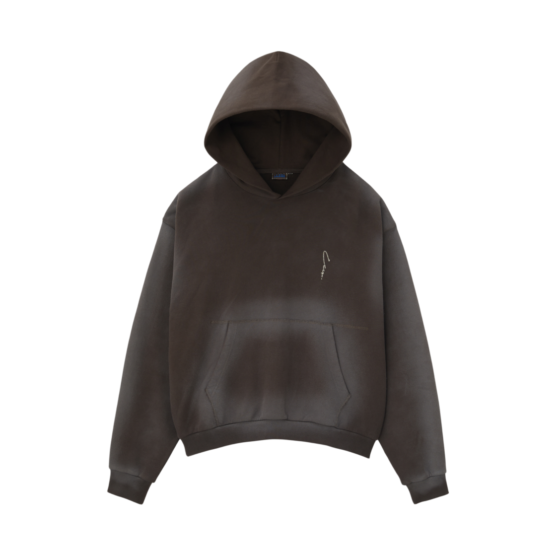 LL25WSHD002BR LLEGE Garment Dyed Hoodie Brown