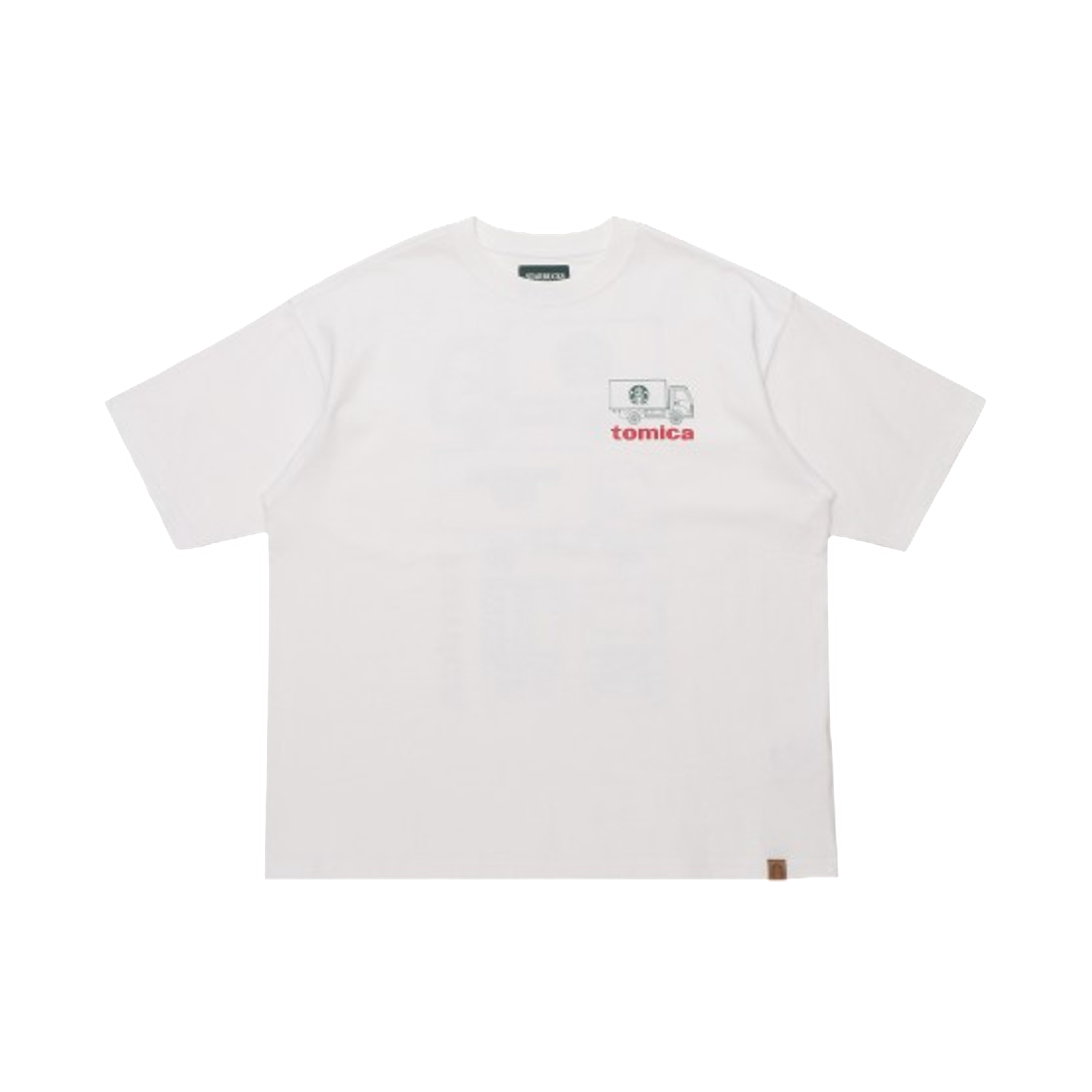 스타벅스 x 빔즈 토미카 트럭 프린트 티셔츠 A 화이트(Starbucks x Beams Tomica Truck Print T-Shirt A White)