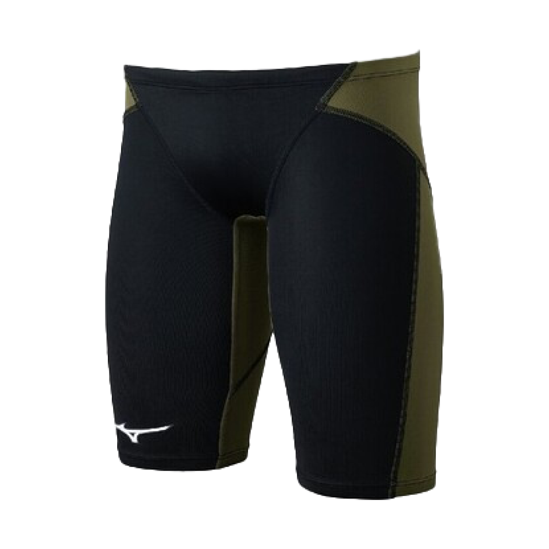 미즈노 GX 소닉 스트림 경영용 하프 스패츠 블랙 올리브(Mizuno GX Sonic Stream Competitive Swimming Half Spats Black Olive)