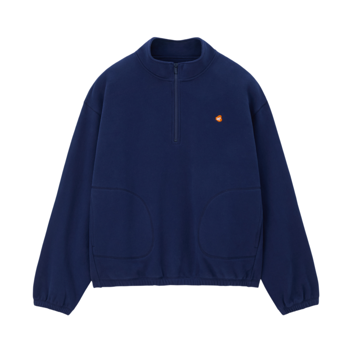 리지 오버사이즈드 하프 집업 네이비(LLEGE Oversized Half Zip-Up Navy) - 1