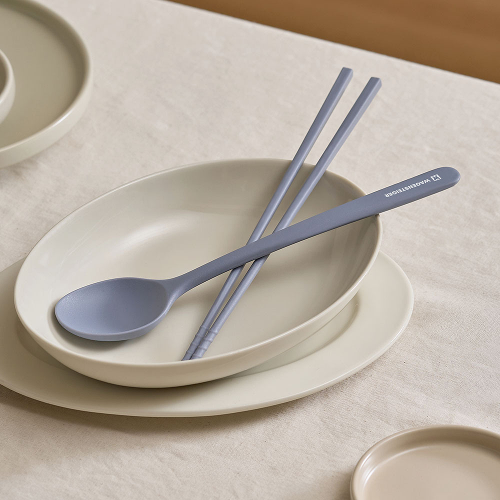 바겐슈타이거 플래티넘 실리콘 엘로아 수저세트 페일블루(WAGENSTEIGER Platinum Silicone Eloa Cutlery Set (Pale Blue)) - 6