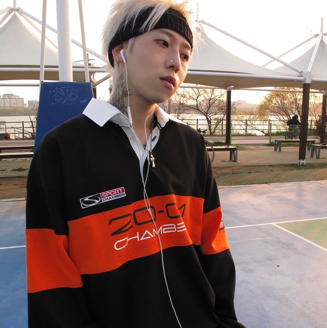 SPORT CHAMBER SC 2001 Rugby T-shirt BLACK 착용 스타일 - 5