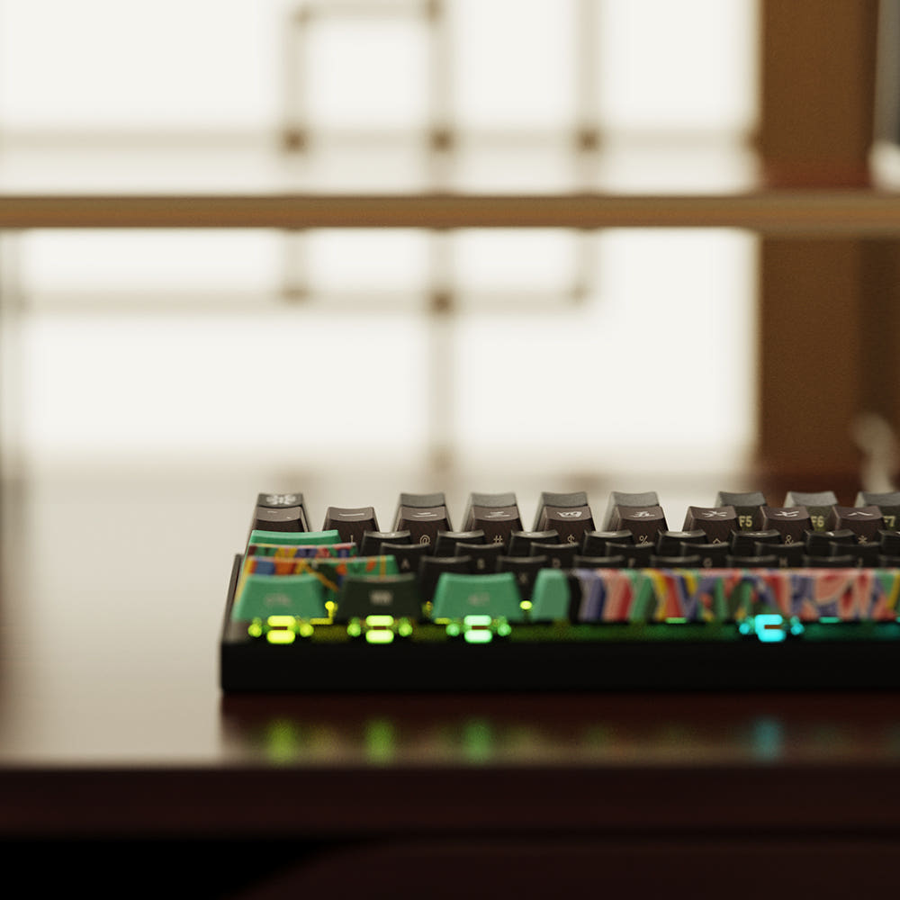 시이닷 블랙 단청 염료승화 한글 PBT 키캡(C.e.dot Black Dancheong Hangul PBT Keycaps) - 3