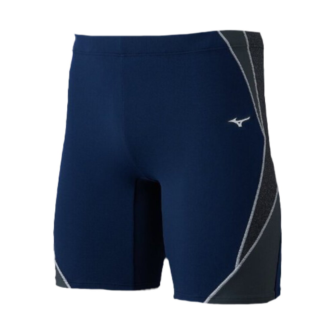 N2JBD10380 Mizuno Soft and Light Aqua Fitness Half Spats with 3D Cups Navy Grey