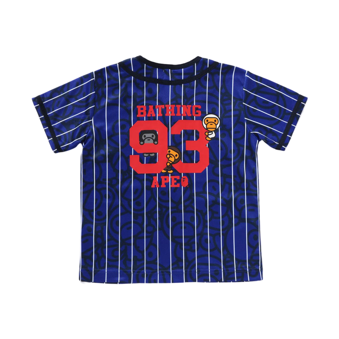 (키즈) 베이프 올 베이비 마일로 스트라이프 마일로 베이스볼 셔츠 네이비((Kids) BAPE All Baby Milo Stripe Milo Baseball Shirt Navy) - 2