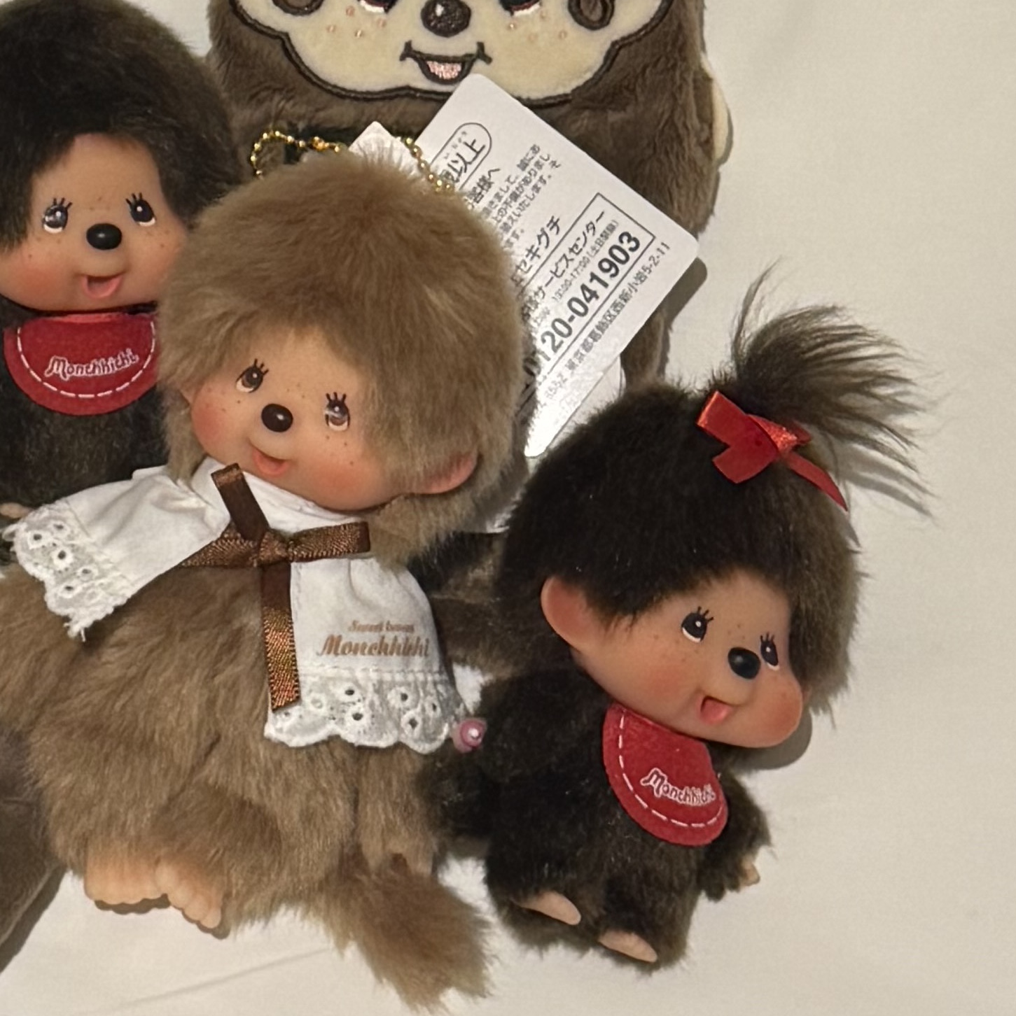 Monchhichi Bighead SS Girl Key Chain Brown 착용 스타일