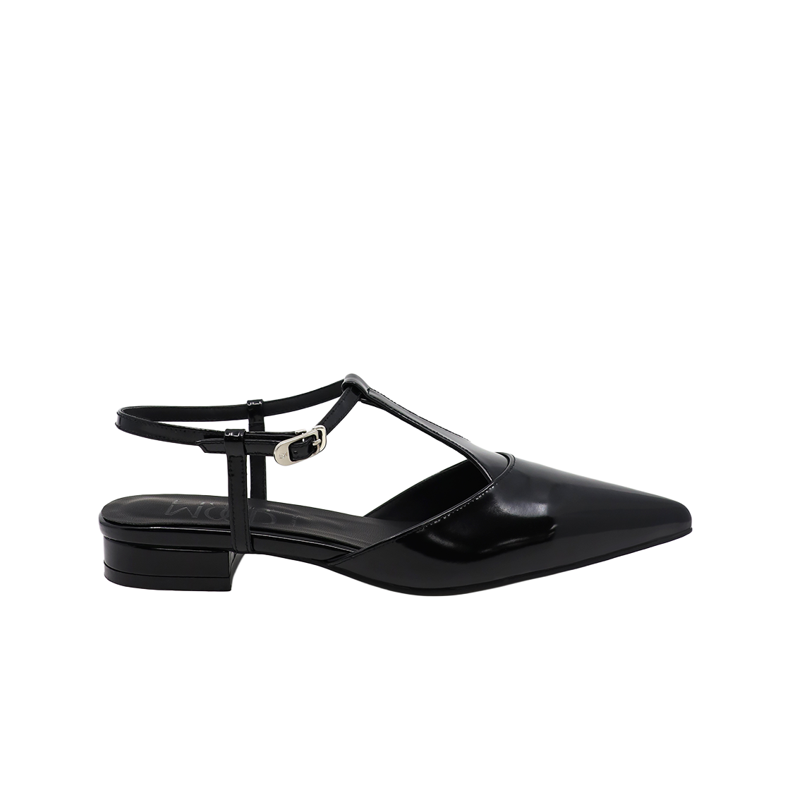 무드나잇 페어리 티스트랩 스틸레토 메리제인 플랫 l 블랙(Moodnight Fairy T-Strap Stiletto Mary-Jane Flats l Black)