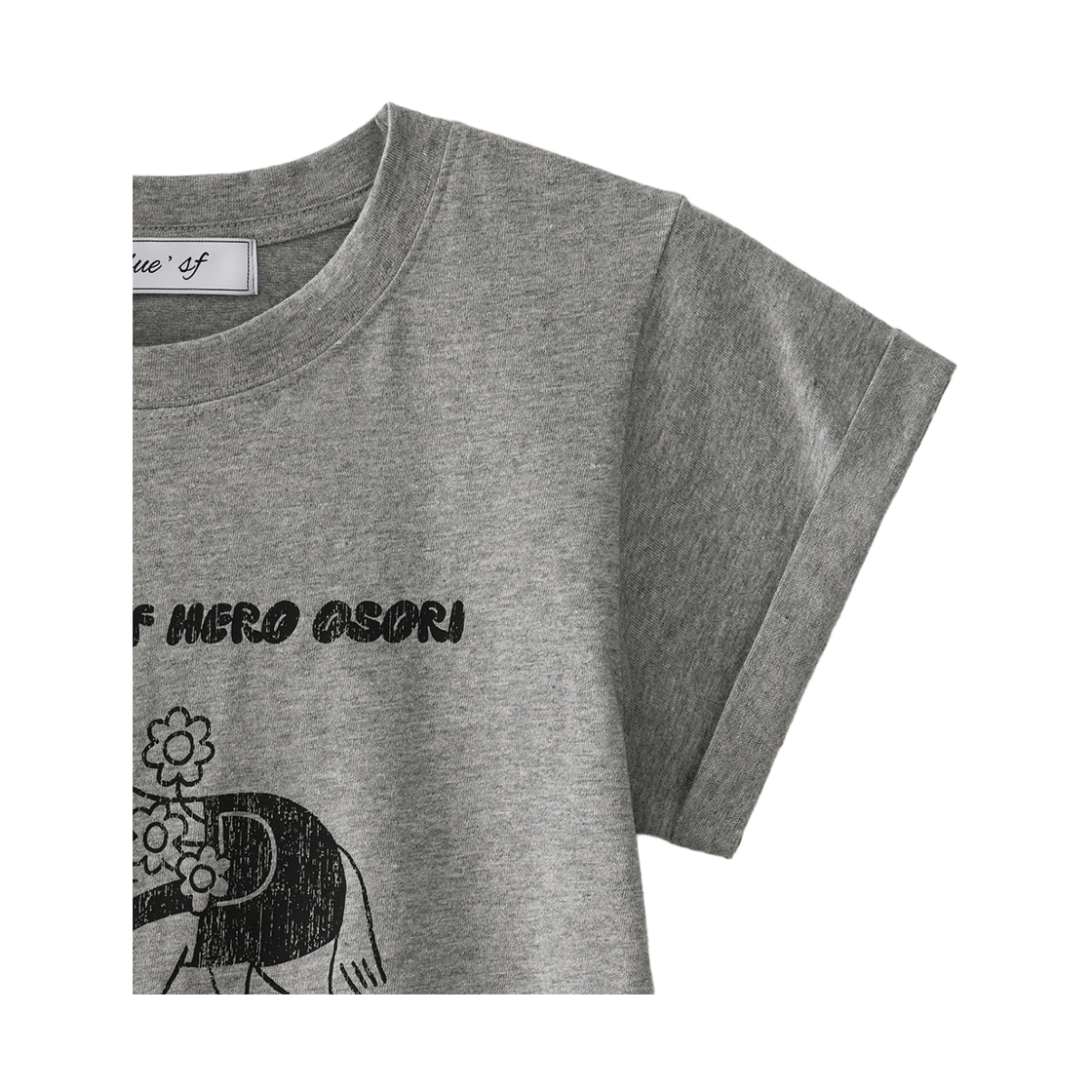 블루 선플라워 오소리 롤업 티셔츠(Blue Sunflower Osori Roll-Up Tee) - 5