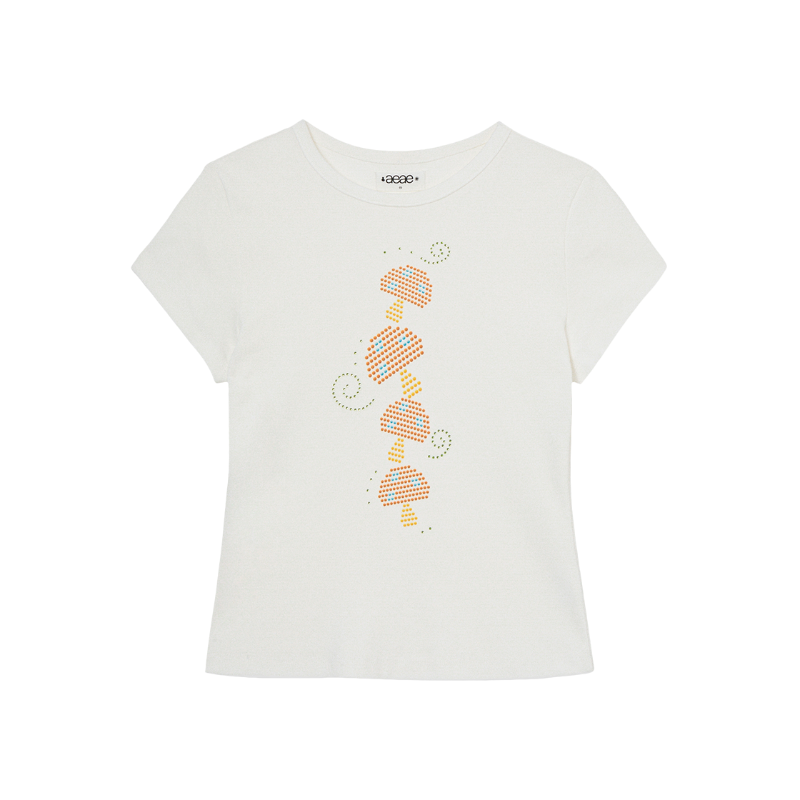 에이이에이이 머쉬룸 핫픽스 티 화이트(AEAE Mushroom Hotfix Tee White)