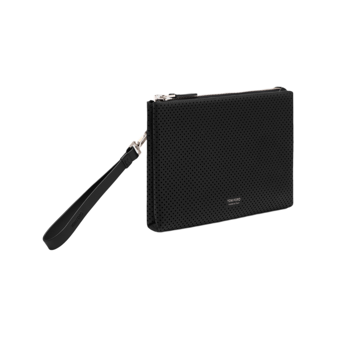 톰포드 퍼포레이티드 레더 미니멀 슬림 파우치 리스틀릿 블랙(Tom Ford Perforated Leather Minimal Slim Pouch with Wristlet Black) - 2
