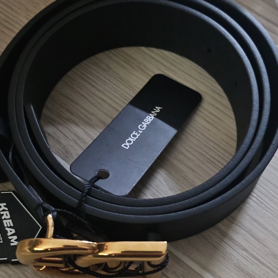 Dolce & Gabbana Belt Bag Black, Dolce & Gabbana Lux Leather Belt with Crossover DG Logo Buckle Multicolor 착용 스타일 - 2