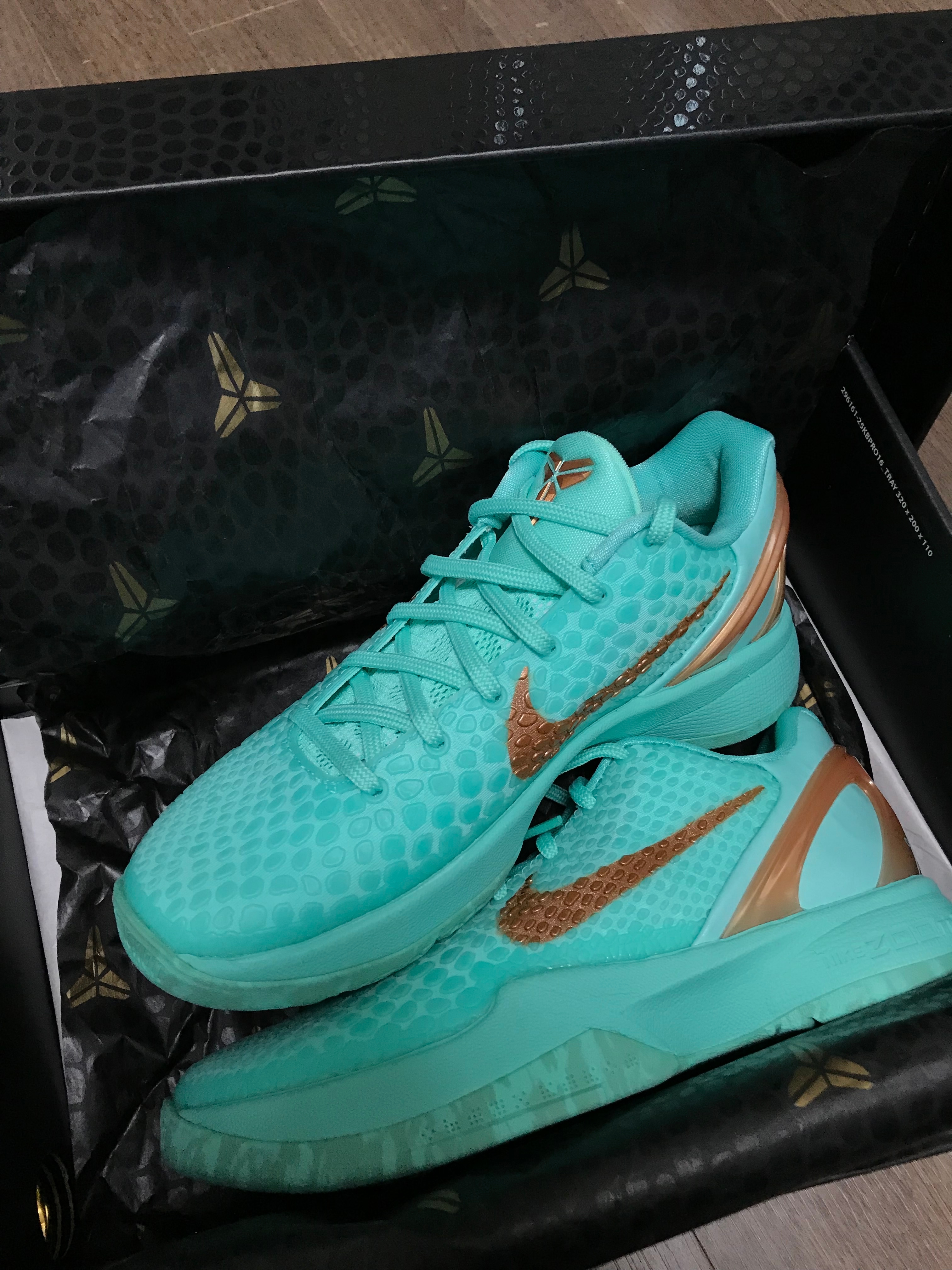Nike Kobe 6 Protro Hyper Turquoise Metallic Copper 착용 스타일 - 4