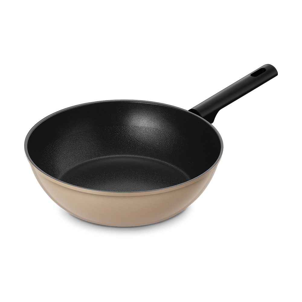 바겐슈타이거 국내생산 톤앤톤 티타늄코팅 웍팬 28cm 베이지(WAGENSTEIGER Tone & Tone Titanium Coated Wok Pan 28cm (Beige)) - 6