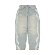 (W) Adidas Adilenium Season 3 Banana Fitted Washed Denim Pants Blue - US Sizing