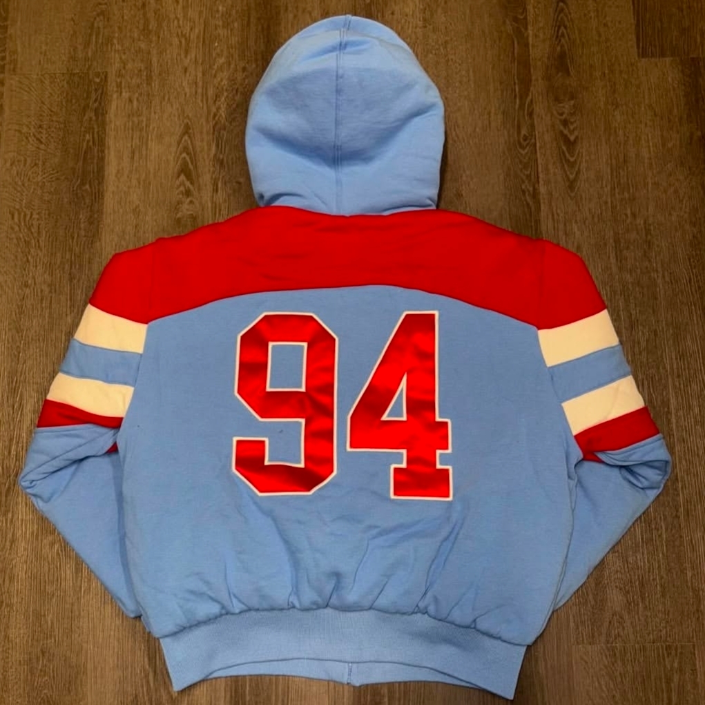 Supreme Filled Zip Up Hooded Sweatshirt Light Blue - 26SS 착용 스타일 - 2