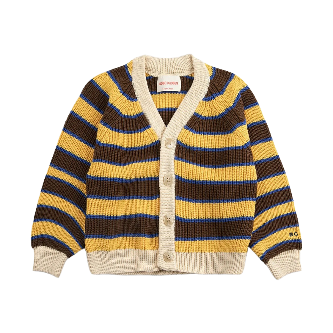 (키즈) 보보쇼즈 BC 스트라이프 가디건 멀티컬러((Kids) Bobo Choses BC Stripes Cardigan Multicolor) - 1