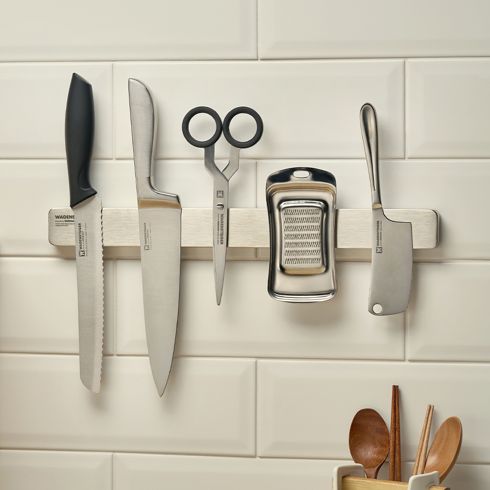 바겐슈타이거 부착식 마그네틱 스텐 304 나이프 홀더 50cm(WAGENSTEIGER Adhesive Magnetic Stainless Steel 304 Knife Holder 50cm) - 2