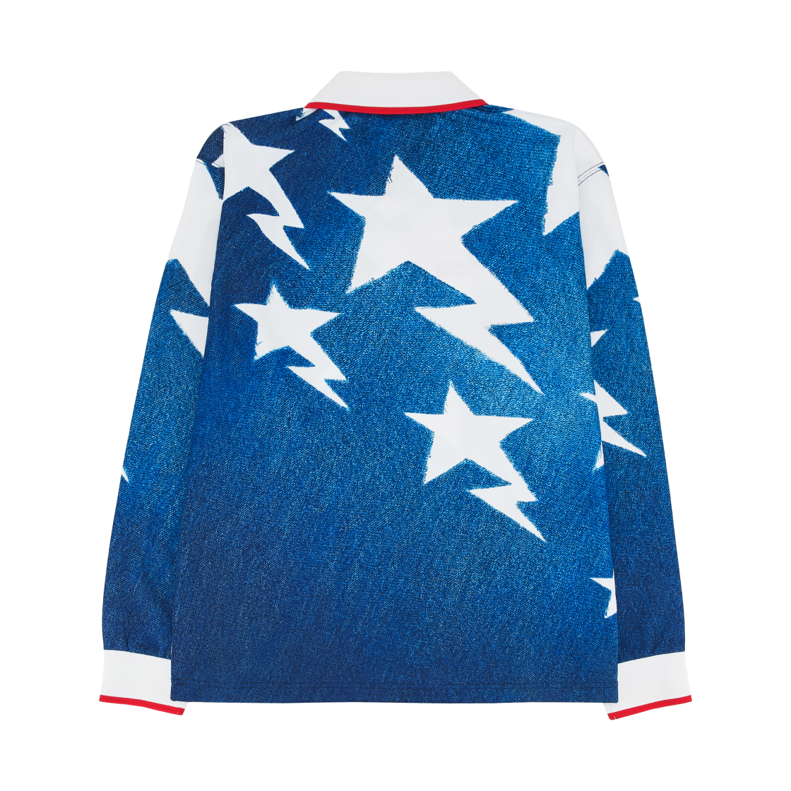 아디다스 x 베이프 롱슬리브 스탠다드 저지 미디움 블루 데님 - US 사이즈(Adidas x BAPE Long Sleeve Standard Jersey Medium Blue Denim - US Sizing) - 2