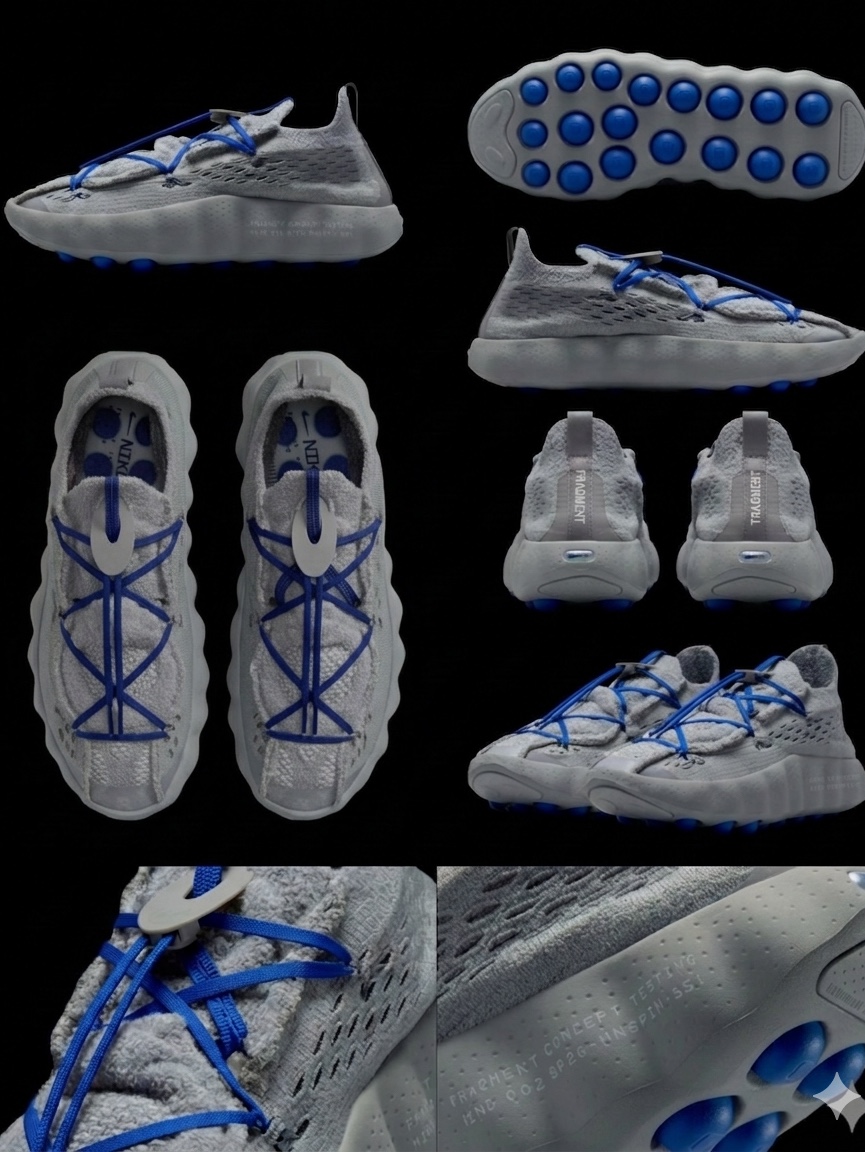 Nike x Fragment Mind 002 Particle Grey, Nike x Fragment Mind 002 Black 착용 스타일 - 2