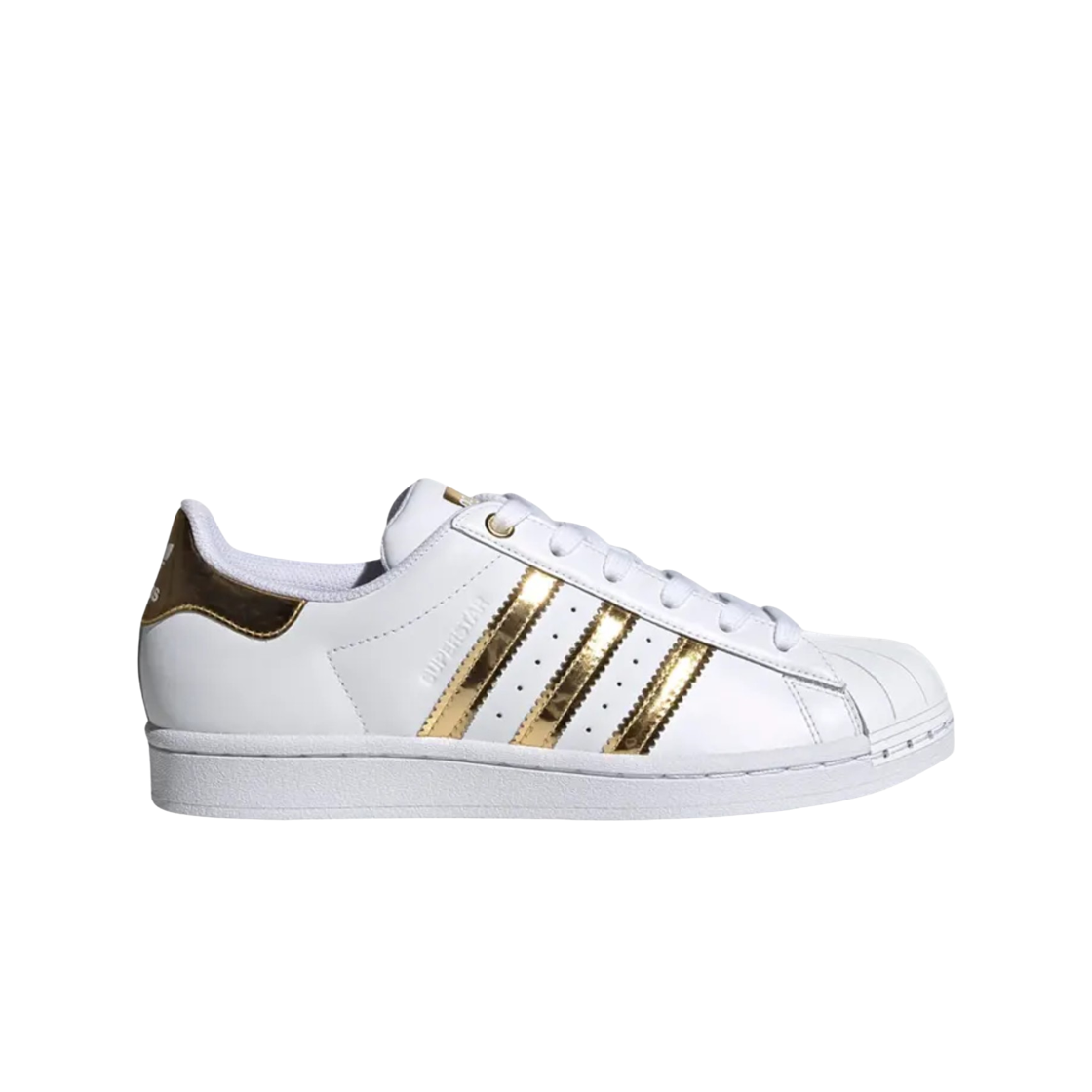 FV3330 (W) Adidas Superstar Metal Toe Cloud White Gold Metallic