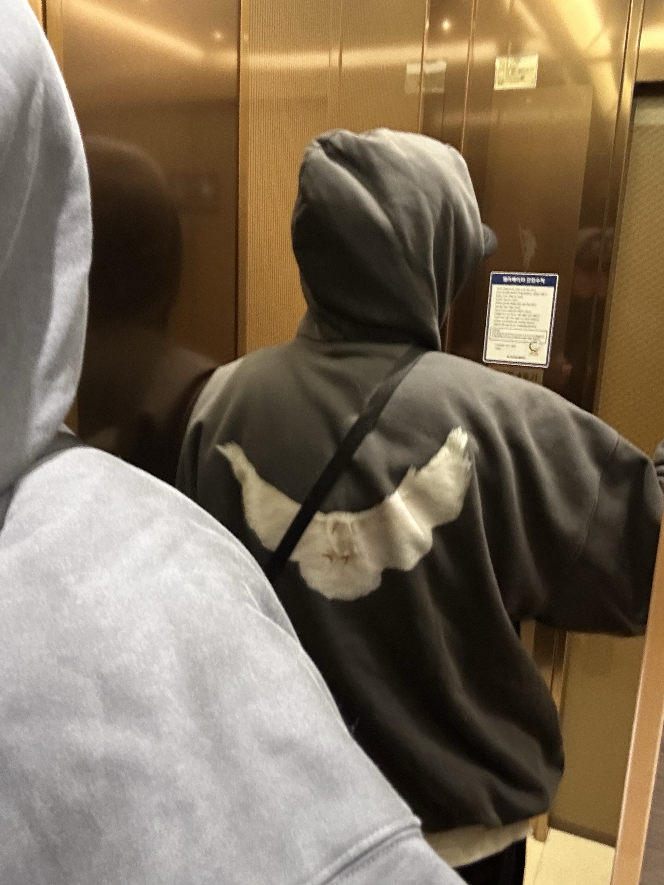 Yeezy Gap Engineered By Balenciaga Dove Hoodie Black, Adidas x Mr. Baeley Ozmorphis Core Black Grey Six 착용 스타일 - 2