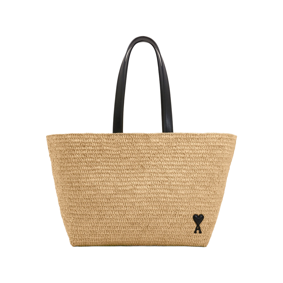 아미 빅 하트 로고 라피아 토트백 내츄럴(AMI de Coeur Rafia Tote Bag Natural) - 1