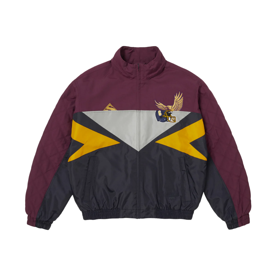 슈프림 x MM6 메종 마르지엘라 스플릿 스타디움 자켓 네이비 - 26SS(Supreme x MM6 Maison Margiela Split Stadium Jacket Navy - 26SS) - 4