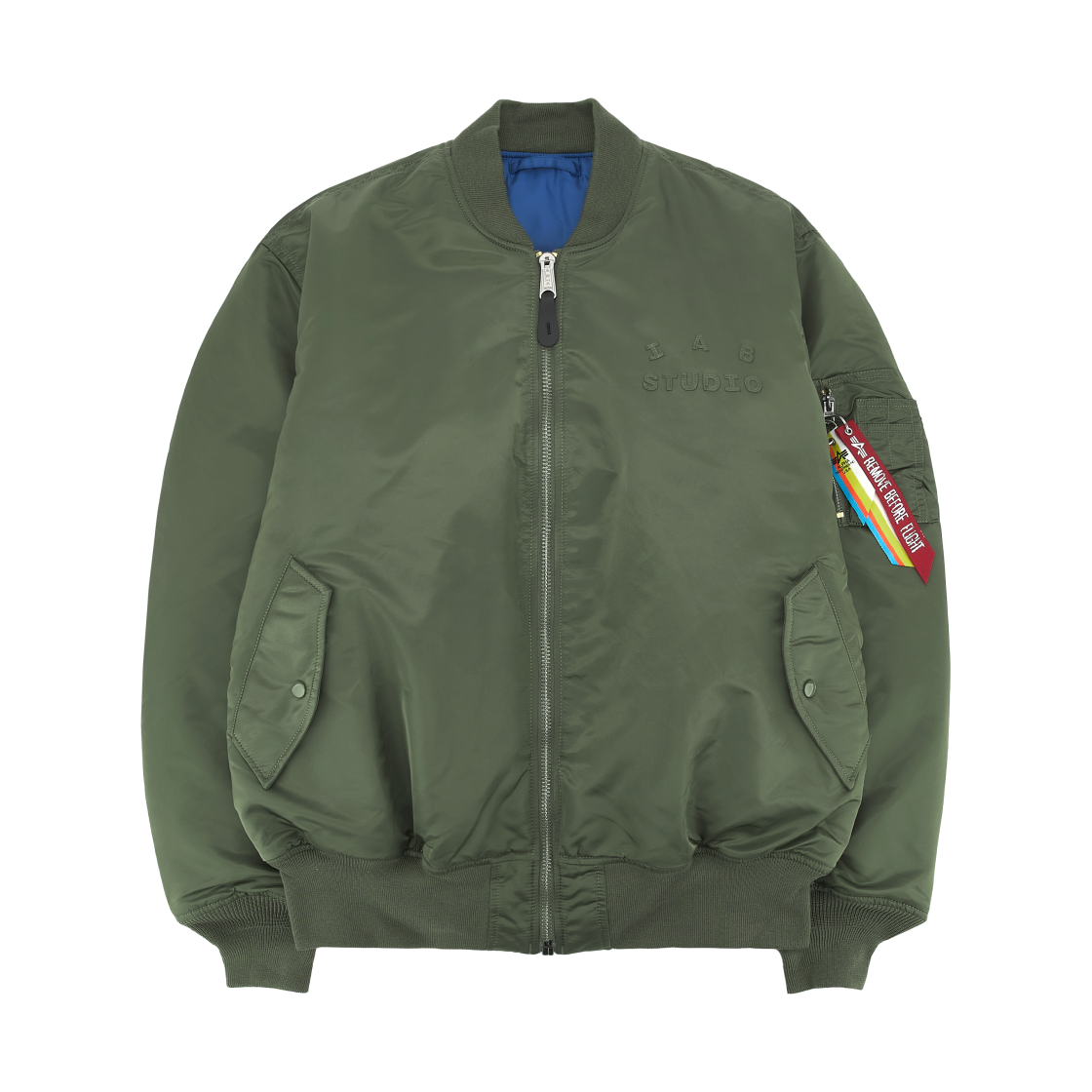 아이앱 스튜디오 x 알파 인더스트리 MA-1 자켓 카키(IAB Studio x Alpha Industries MA-1 Jacket Khaki)