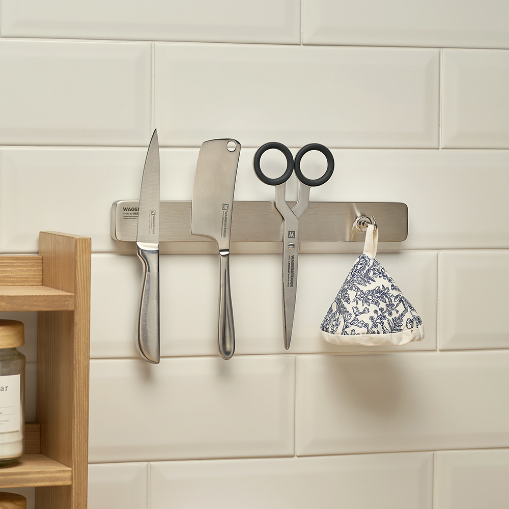바겐슈타이거 부착식 마그네틱 스텐 304 나이프 홀더 30cm(WAGENSTEIGER Adhesive Magnetic Stainless Steel 304 Knife Holder 30cm) - 6