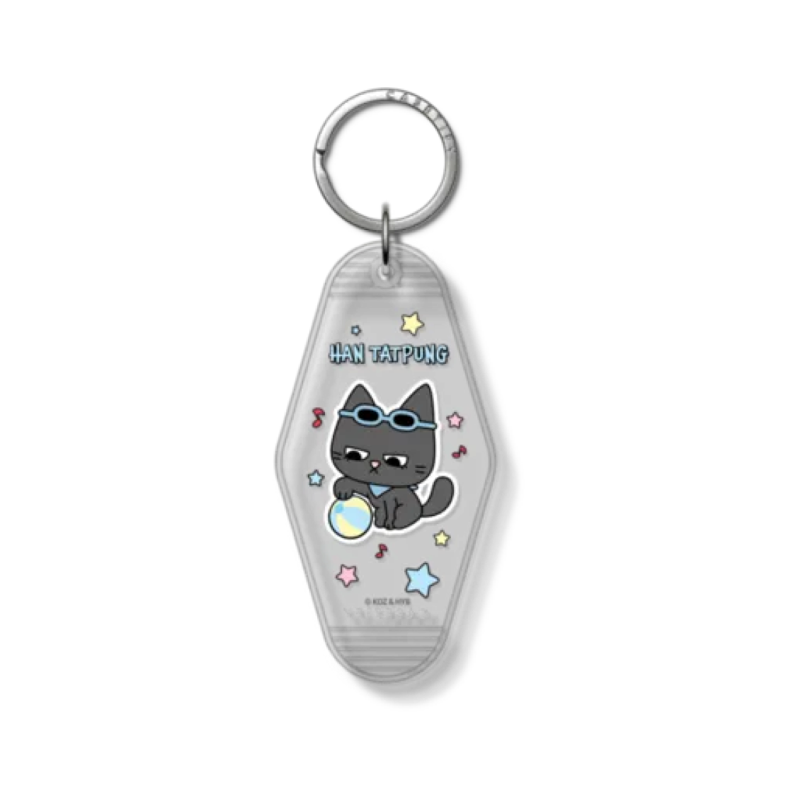 케이스티파이 x 쁘넥도 한탯풍 키체인 택 프로스트 화이트(Casetify x BBNEXDO HAN TATPUNG Keychain Tag Frost White)