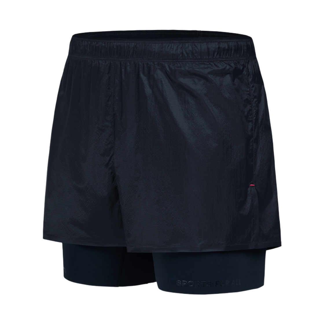 프로-스펙스 남성 투인원 레이싱 3부 반바지 블랙(PRO-SPECS Men's 2-in-1 Racing 3-inch Shorts Black)