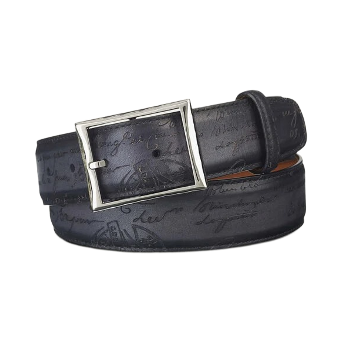 C0002-008 Berluti Venezia Calf Leather Classic Belt Nero