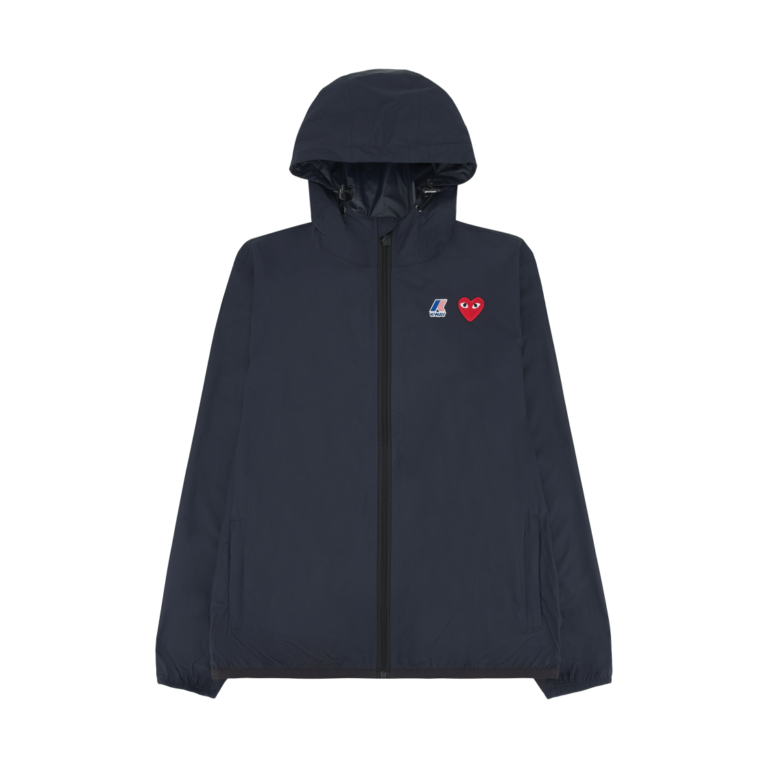플레이 꼼데가르송 x 까웨 풀 집 자켓 네이비(Play Comme des Garcons x K-Way Full Zip Jacket Navy)