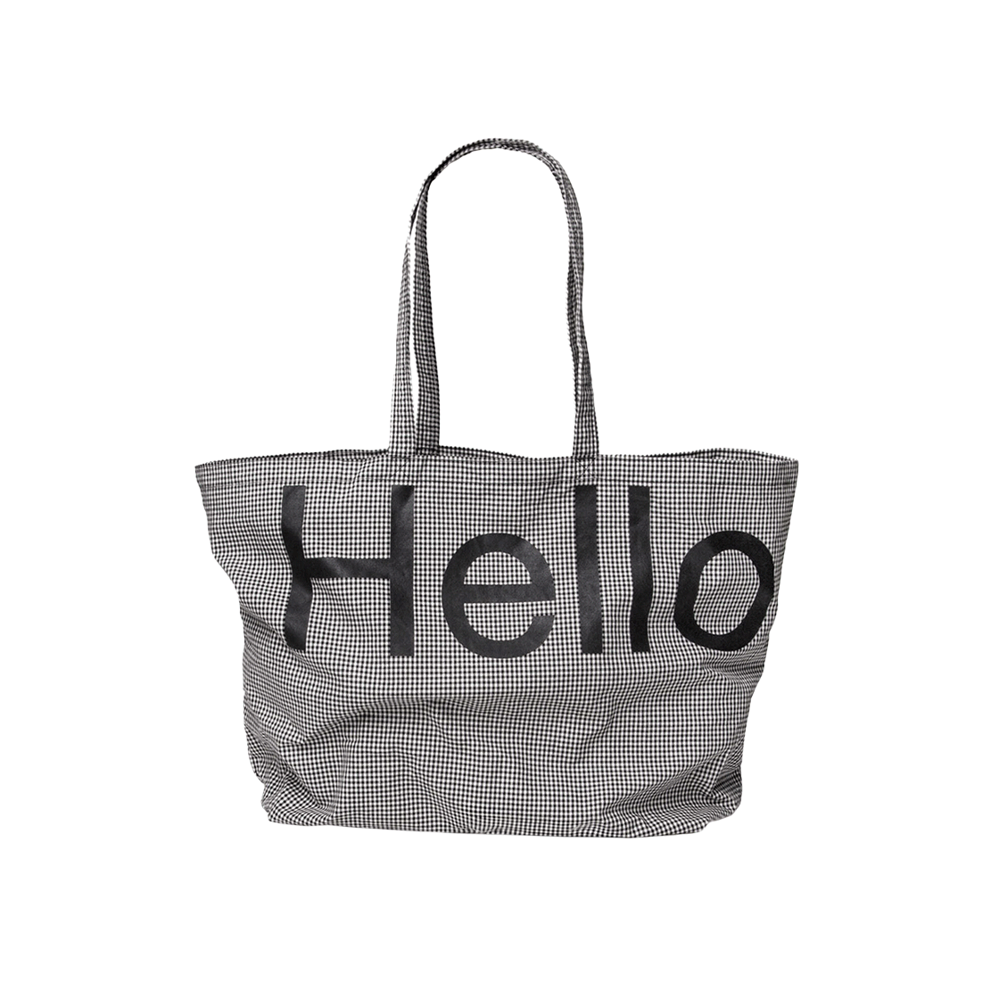 헬로듀드 빅 토트백 블랙 체크(Hellodude Big Tote Bag Black Check)