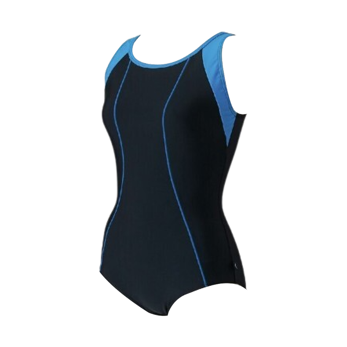 (W) 미즈노 아쿠아 피트니스 원피스 블랙 D 터콰이즈((W) Mizuno Aqua Fitness One-piece Black D Turquoise) - 1