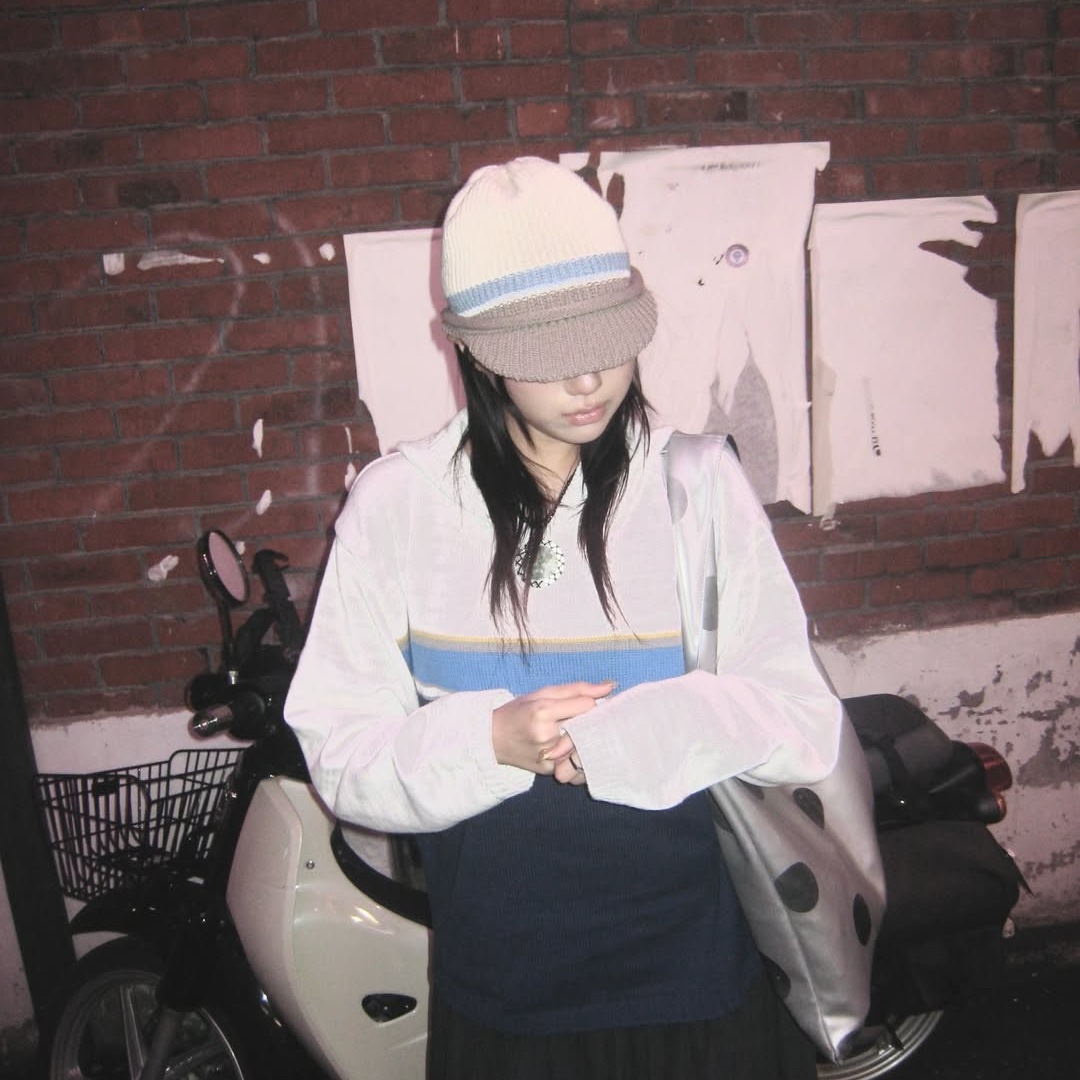 SPORT CHAMBER SC Glide Knit Cap IVORY 착용 스타일 - 3
