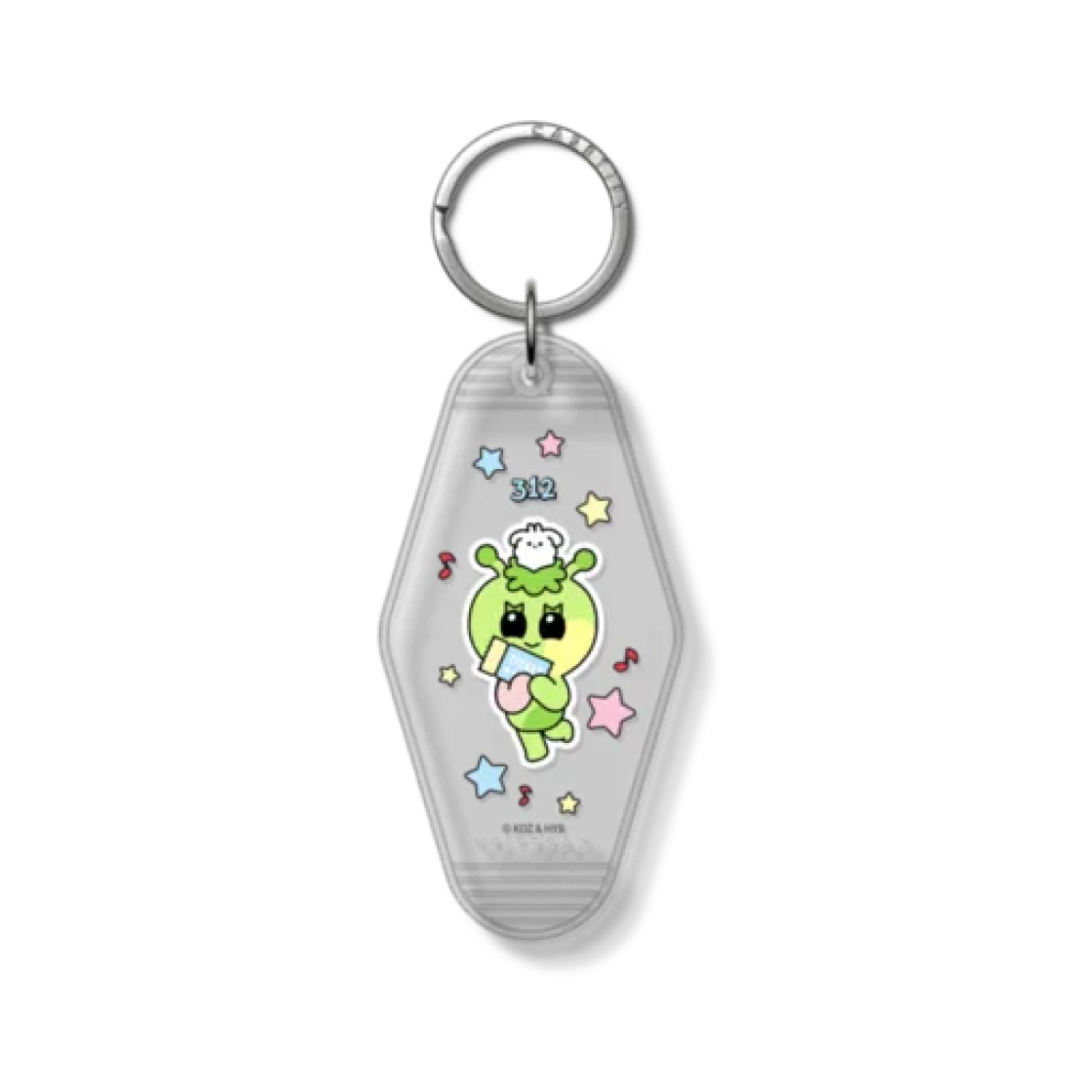 케이스티파이 x 쁘넥도 312 키체인 택 프로스트 화이트(Casetify x BBNEXDO 312 Keychain Tag Frost White)