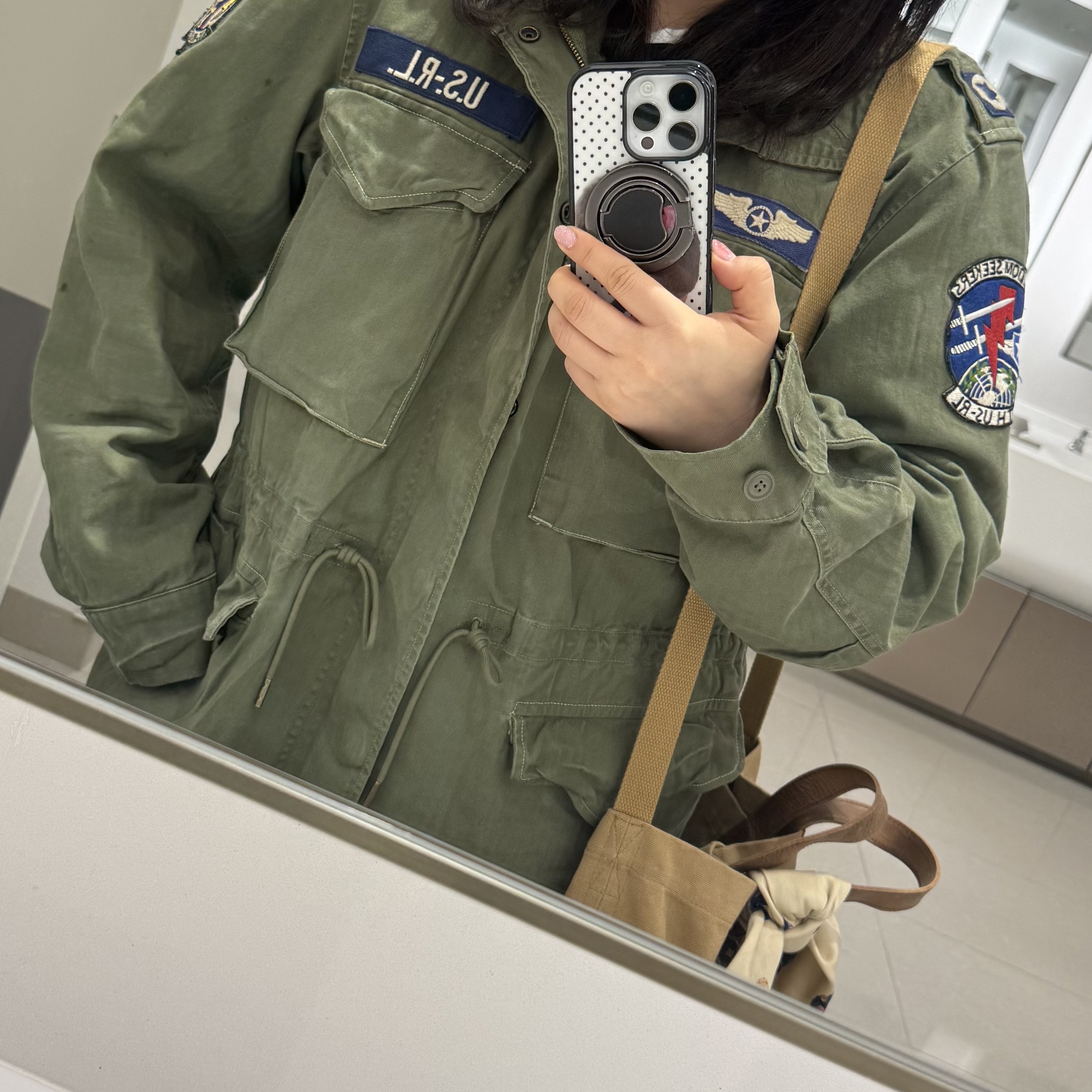 [20% 적립] Polo Ralph Lauren Iconic Herringbone Field Jacket Olive Mountain - 25SS 착용 스타일