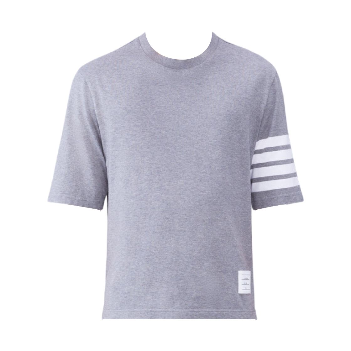 MJS168B-07862-055 Thom Browne Jersey 2003 4-Bar T-Shirt Light Grey