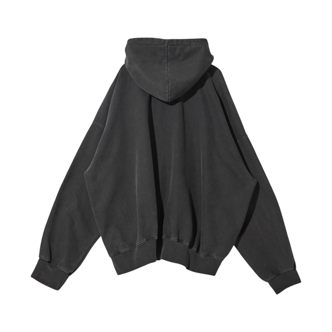 언더마이카 무.11 안티 Fxxking 로고 플레이 오버사이즈 피그먼트 후드 집업 그레이(Undermycar Mu.11 Anti Fxxking Logo Play Oversized Pigment Hood Zip-up Gray) - 2