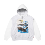 Supreme x MM6 Maison Margiela Eagle Zip Up Hooded Sweatshirt Ash Grey - 26SS